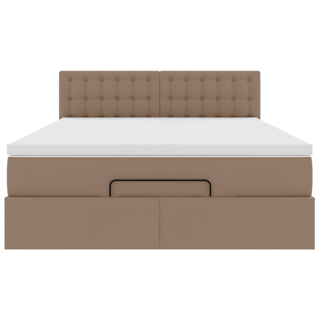 Ottoman bed met matrassen en LED's 140x200cm kunstleer