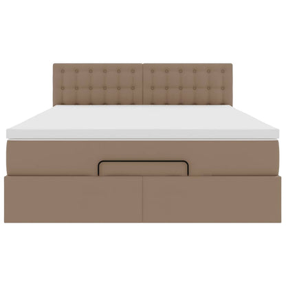 Ottoman bed met matrassen en LED's 140x200cm kunstleer
