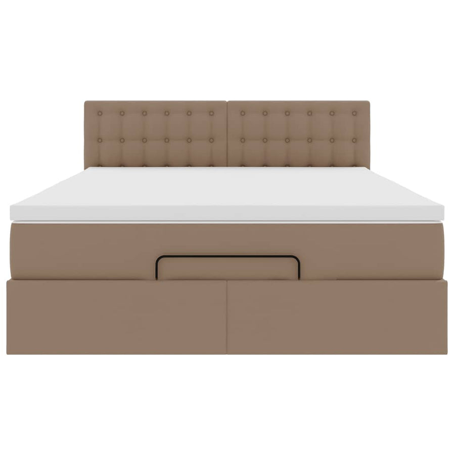 Ottoman bed met matrassen en LED's 140x200cm kunstleer