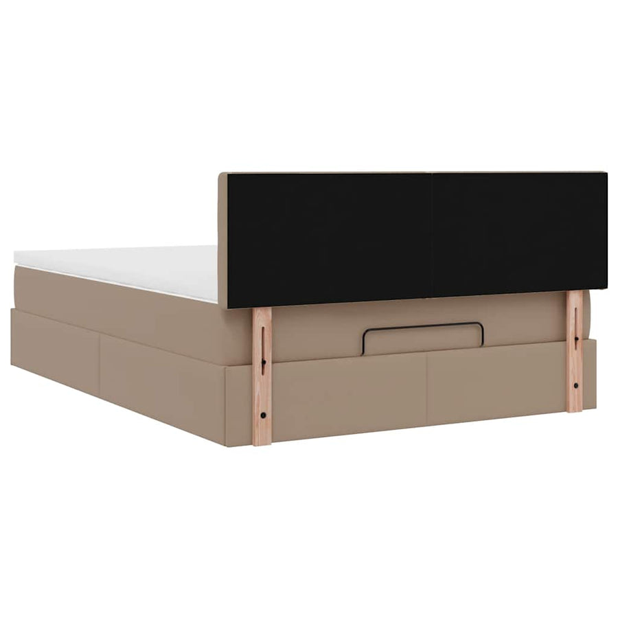 Ottoman bed met matrassen en LED's 140x200cm kunstleer
