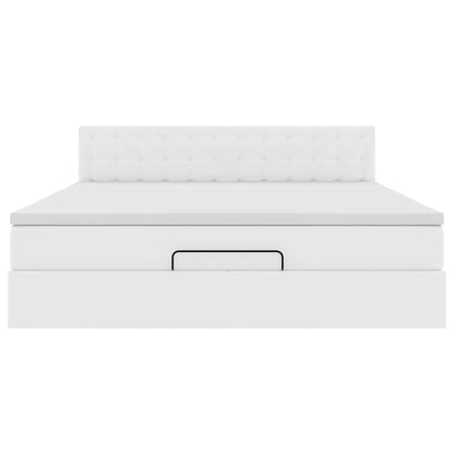 Ottoman bed met matrassen en LED's 160x200cm kunstleer