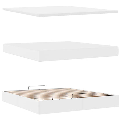Ottoman bed met matrassen en LED's 160x200cm kunstleer