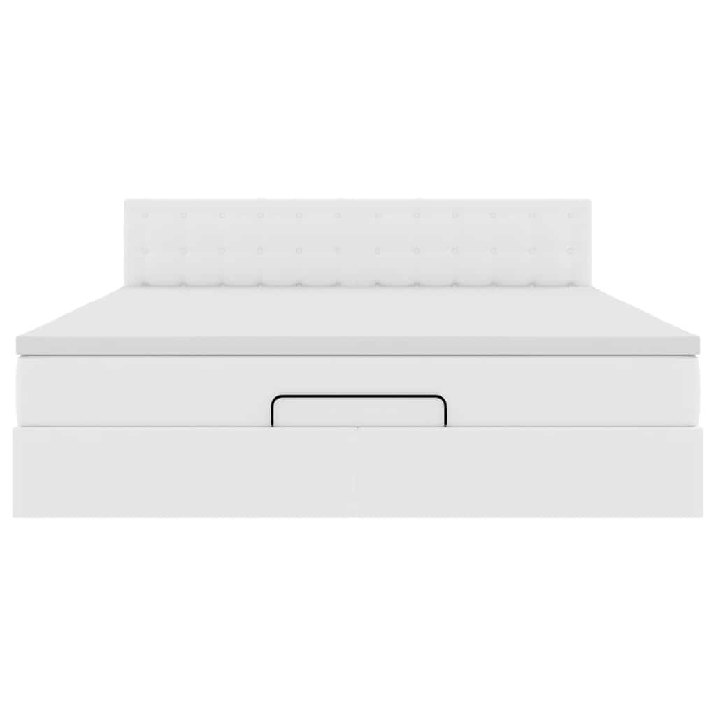 Ottoman bed met matrassen en LED's 180x200cm kunstleer