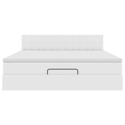 Ottoman bed met matrassen en LED's 180x200cm kunstleer