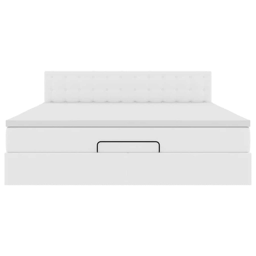 Ottoman bed met matrassen en LED's 180x200cm kunstleer