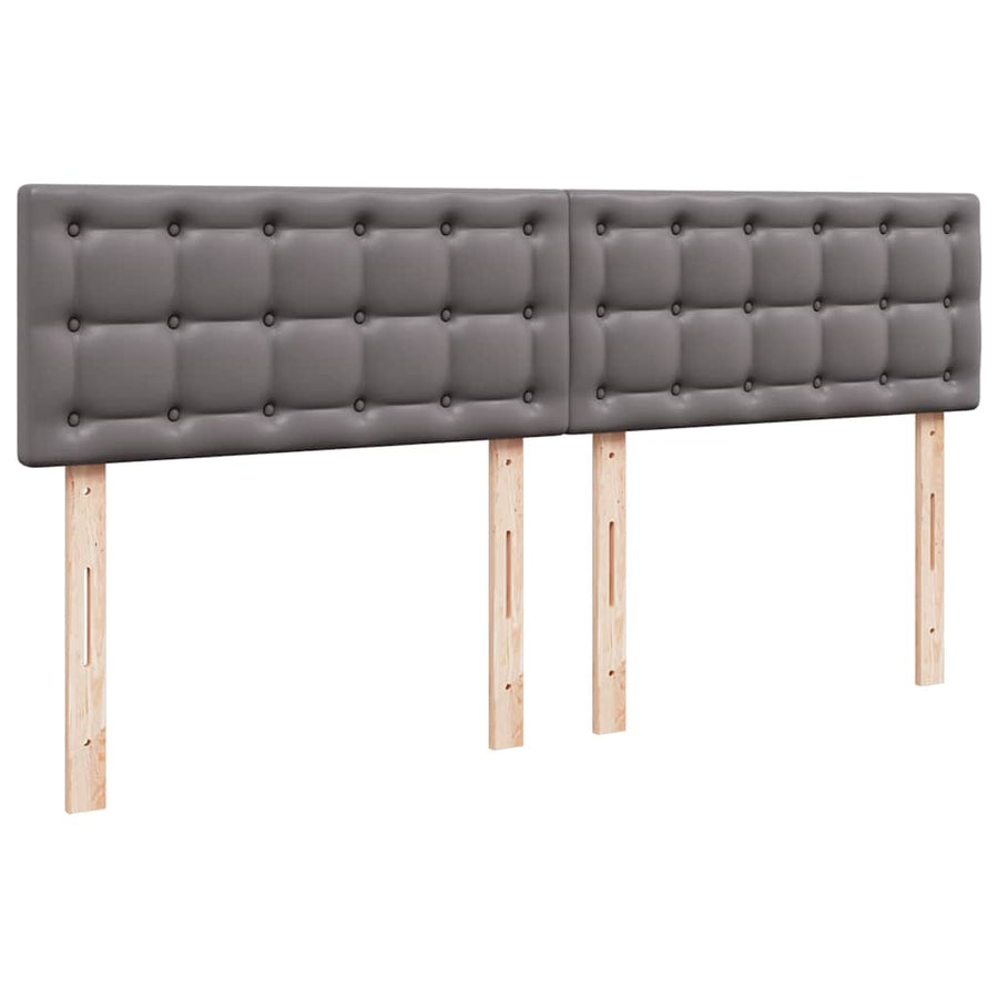 Ottoman bed met matrassen en LED's 180x200cm kunstleer grijs