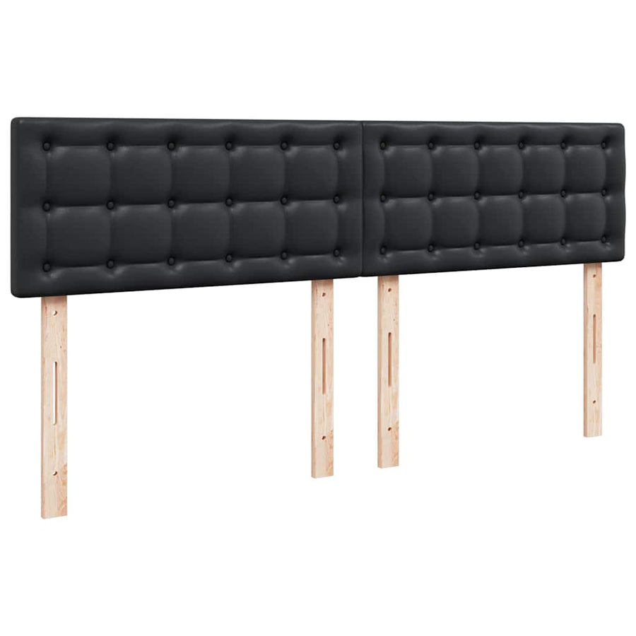 Ottoman bed met matrassen en LED's 200x200cm kunstleer zwart