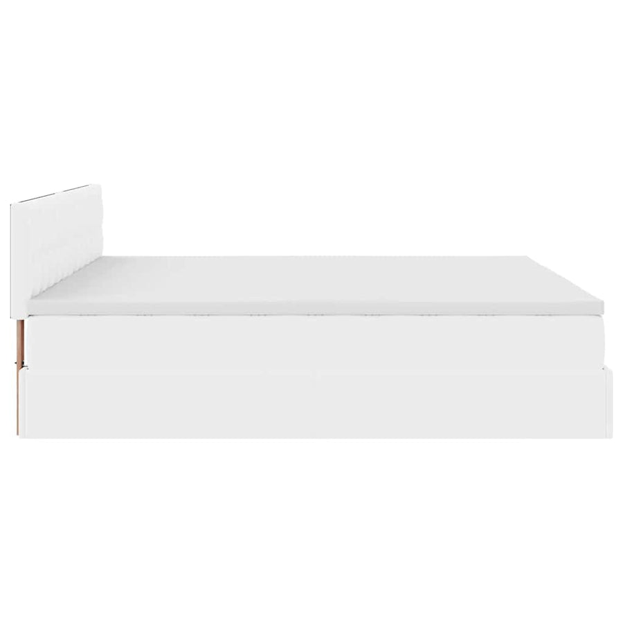 Ottoman bed met matrassen en LED's 200x200cm kunstleer