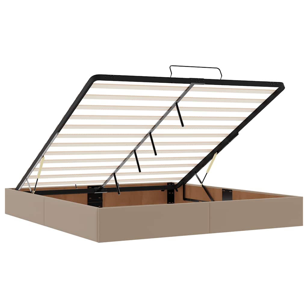 Ottoman bed met matrassen en LED's 200x200cm kunstleer