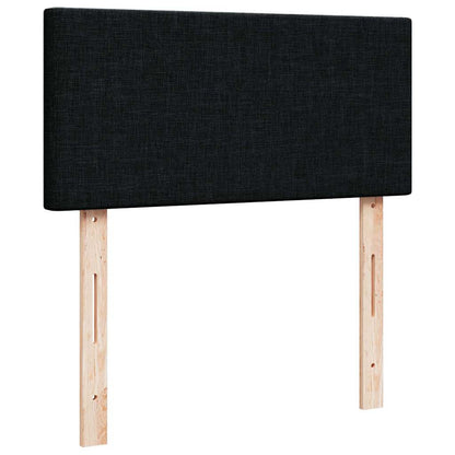 Ottoman bed met matras en LED's 90x190cm stof zwart