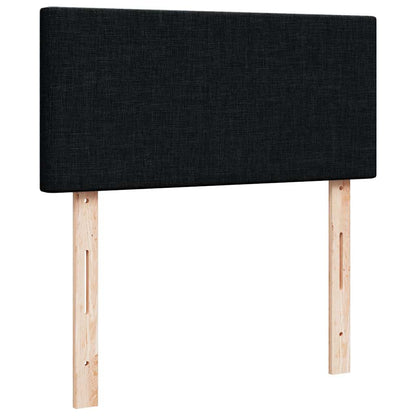 Ottoman bed met matras en LED's 90x200 cm stof zwart