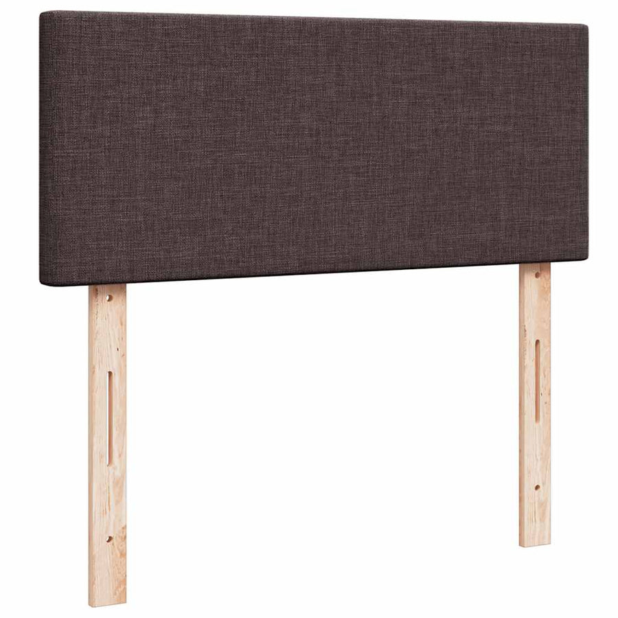 Ottoman bed met matras en LED's 120x190 cm stof donkerbruin