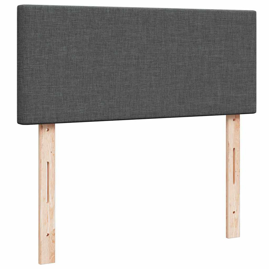 Ottoman bed met matras en LED's 120x200 cm stof donkergrijs