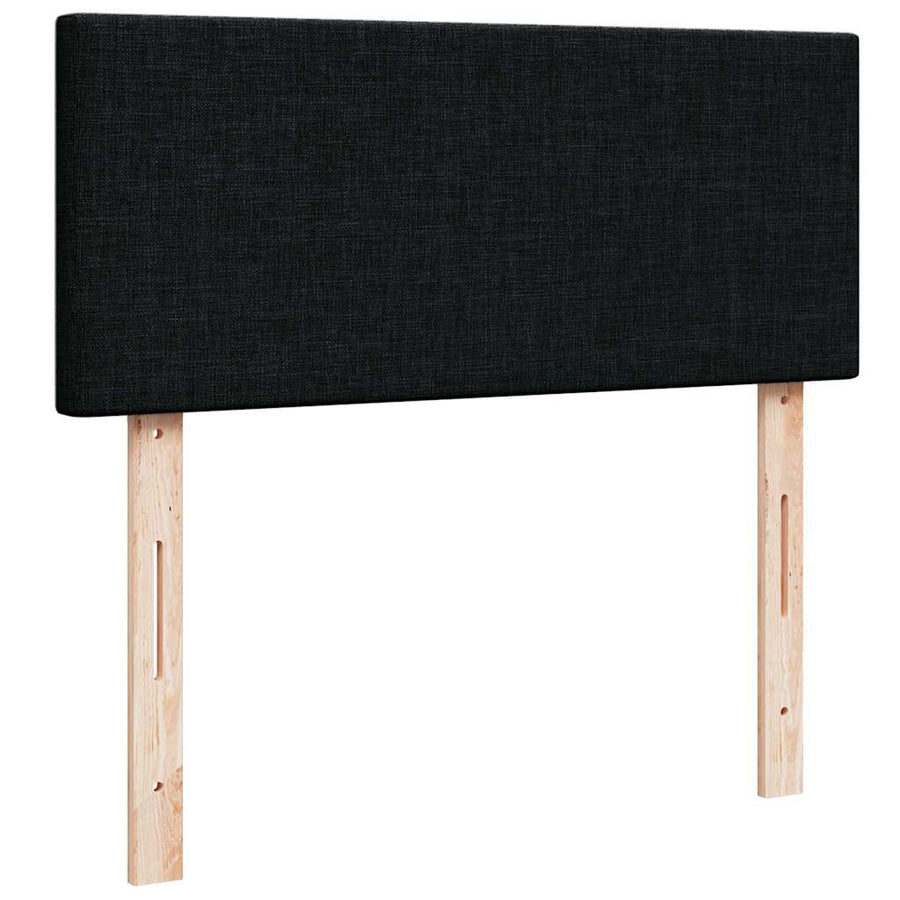 Ottoman bed met matras en LED's 120x200 cm stof zwart