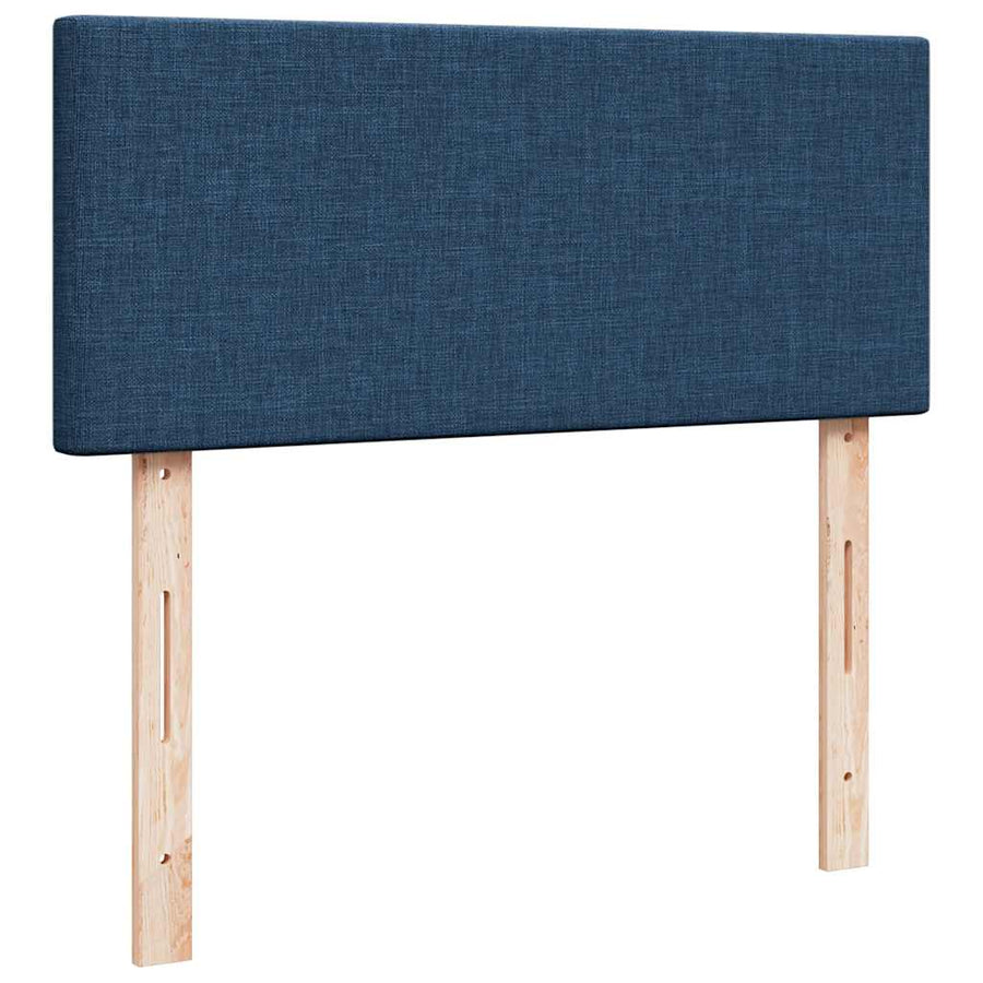 Ottoman bed met matras en LED's 120x200 cm stof blauw