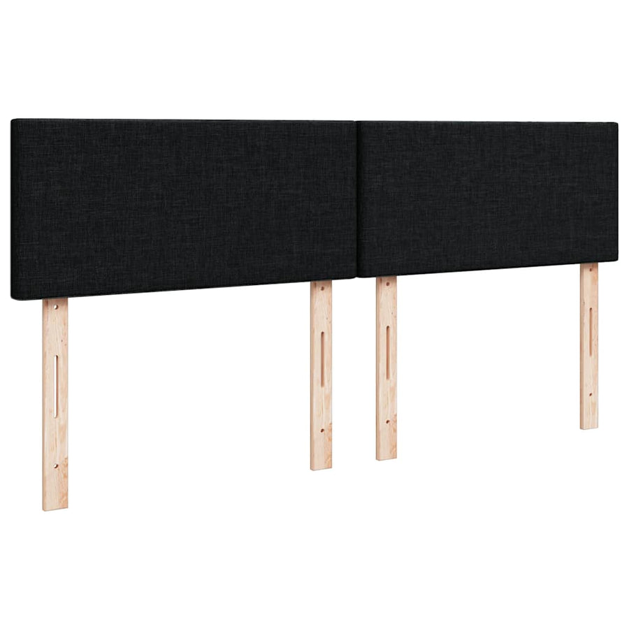 Ottoman bed met matras en LED's 140x200 cm stof zwart