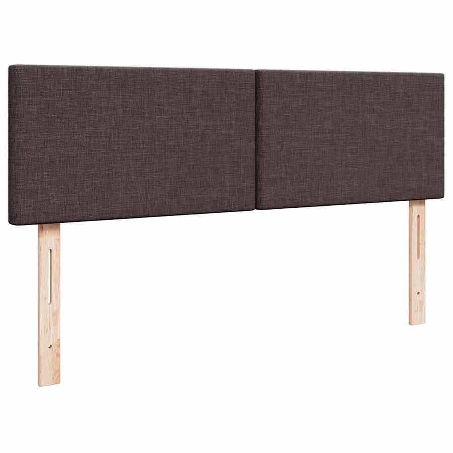 Ottoman bed met matras en LED's 140x200cm stof donkerbruin
