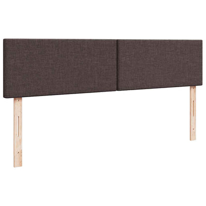 Ottoman bed met matras en LED's 160x200cm stof donkerbruin