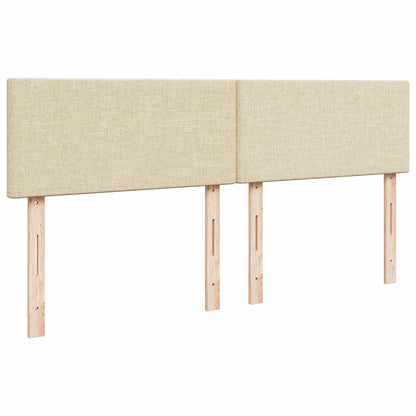 Ottoman bed met matras en LED's 160x200cm stof crèmekleurig