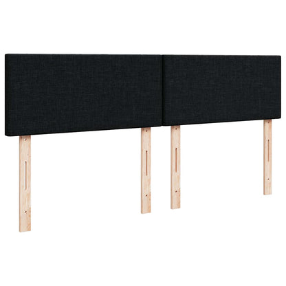 Ottoman bed met matras en LED's 180x200cm stof zwart