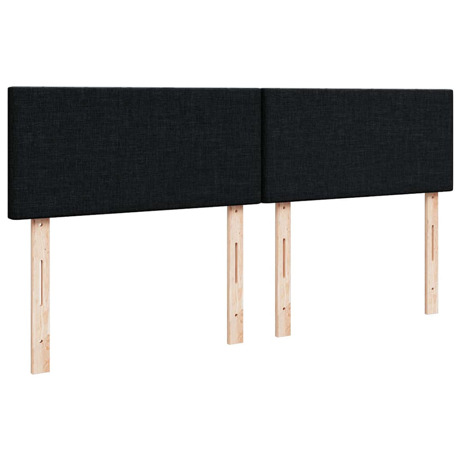 Ottoman bed met matras en LED's 180x200cm stof zwart