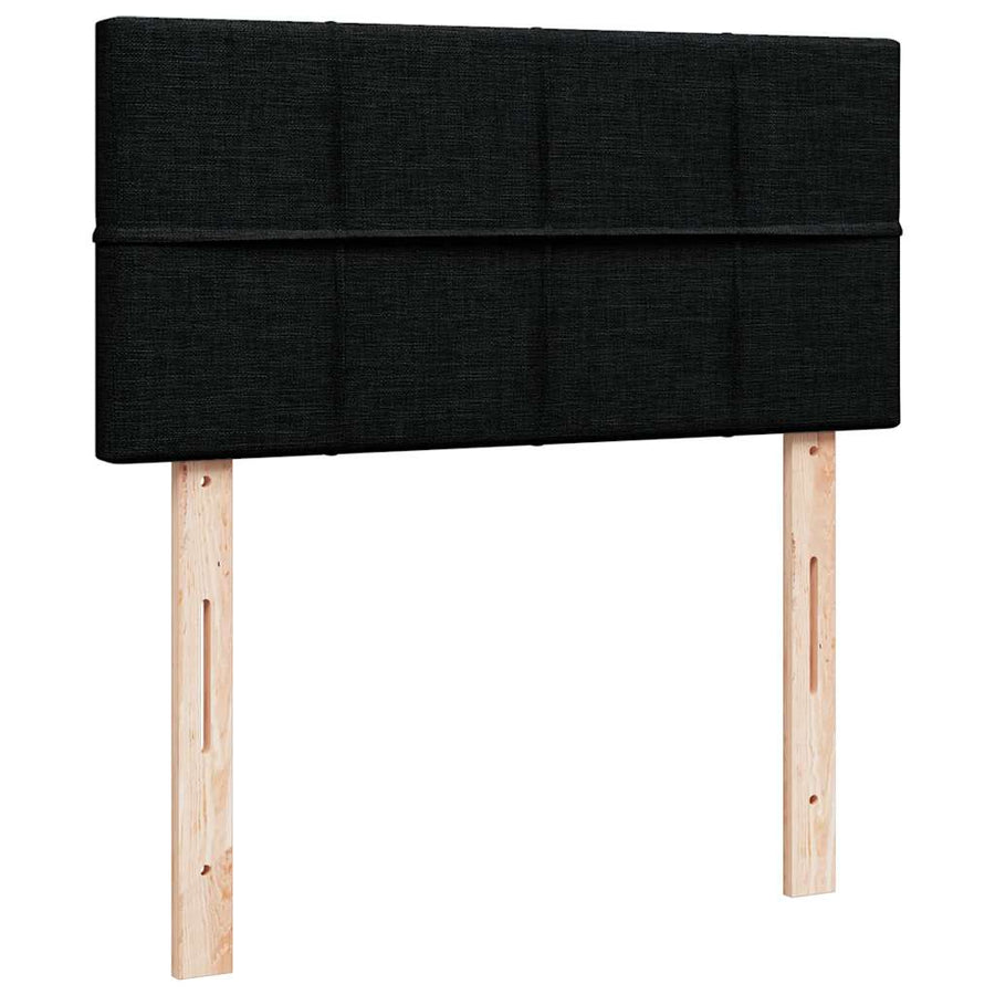 Ottoman bed met matras en LED's 80x200cm stof zwart