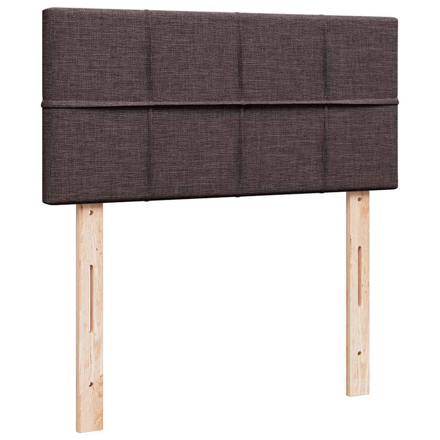 Ottoman bed met matras en LED's 90x200 cm stof donkerbruin