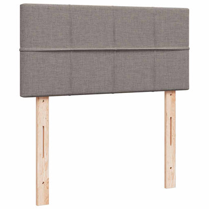 Ottoman bed met matras en LED's 100x200 cm stof taupe
