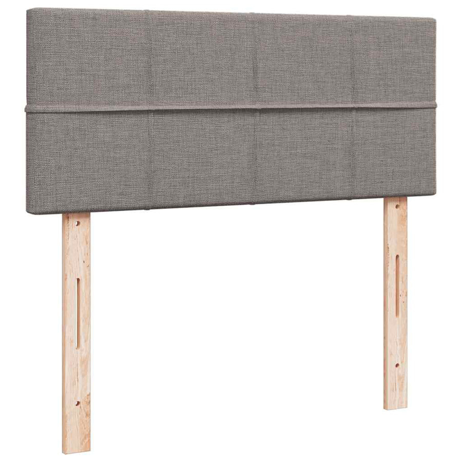 Ottoman bed met matras en LED's 120x200cm stof taupe