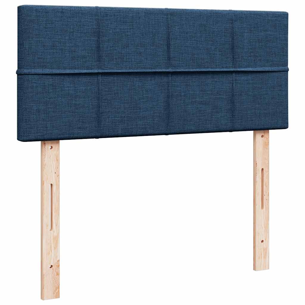 Ottoman bed met matras en LED's 120x200 cm stof blauw