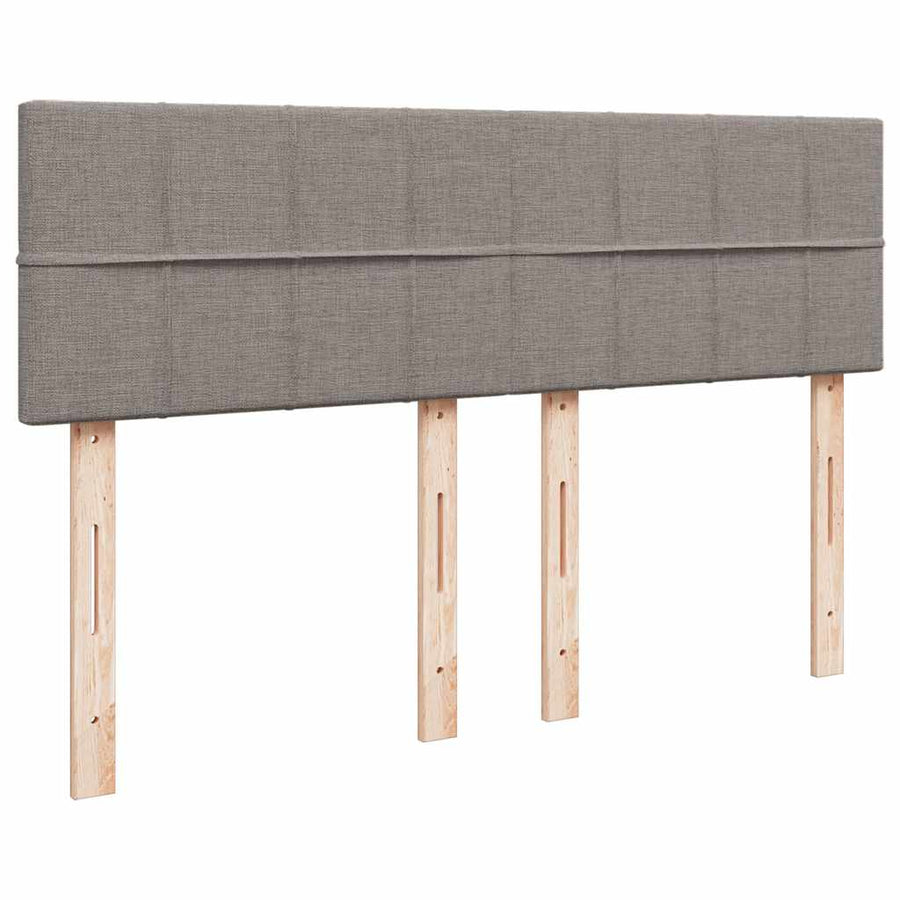 Bed Poef Met Matras En Led's Stof 140 x 190 cm Taupe