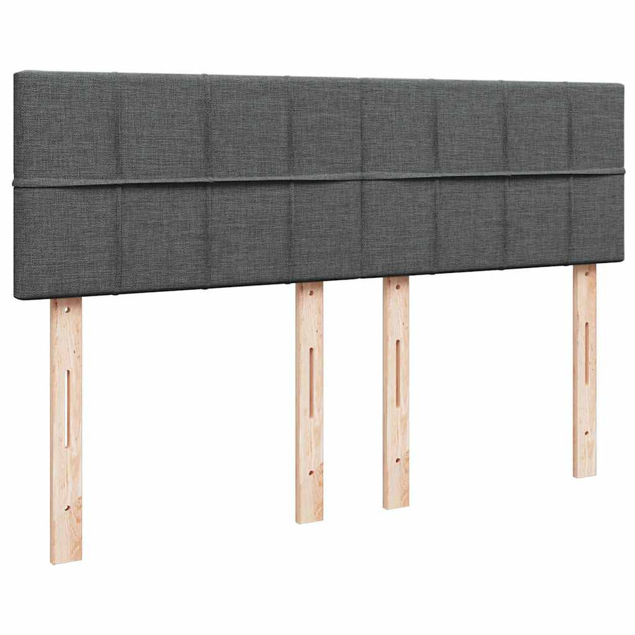 Ottoman bed met matras en LED's 140x200 cm stof donkergrijs