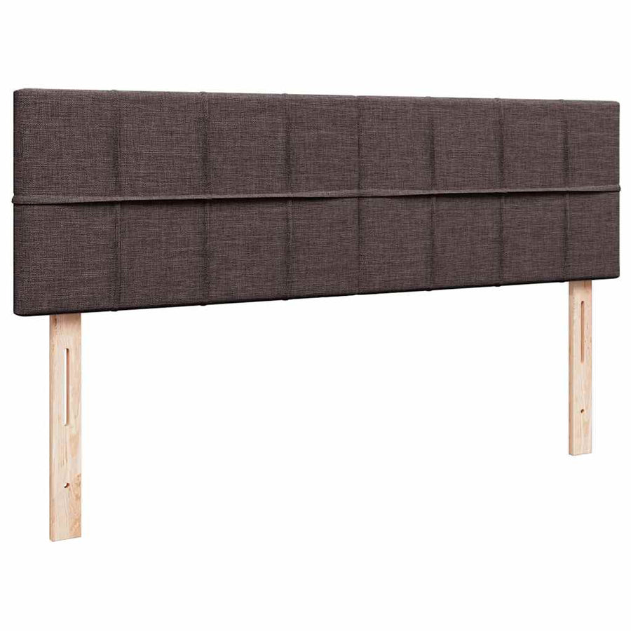 Ottoman bed met matras en LED's 140x200cm stof donkerbruin