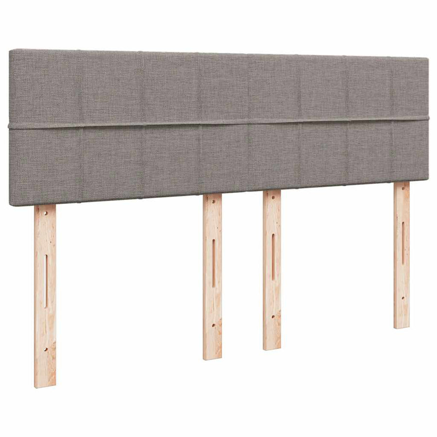 Ottoman bed met matras en LED's 140x200 cm stof taupe