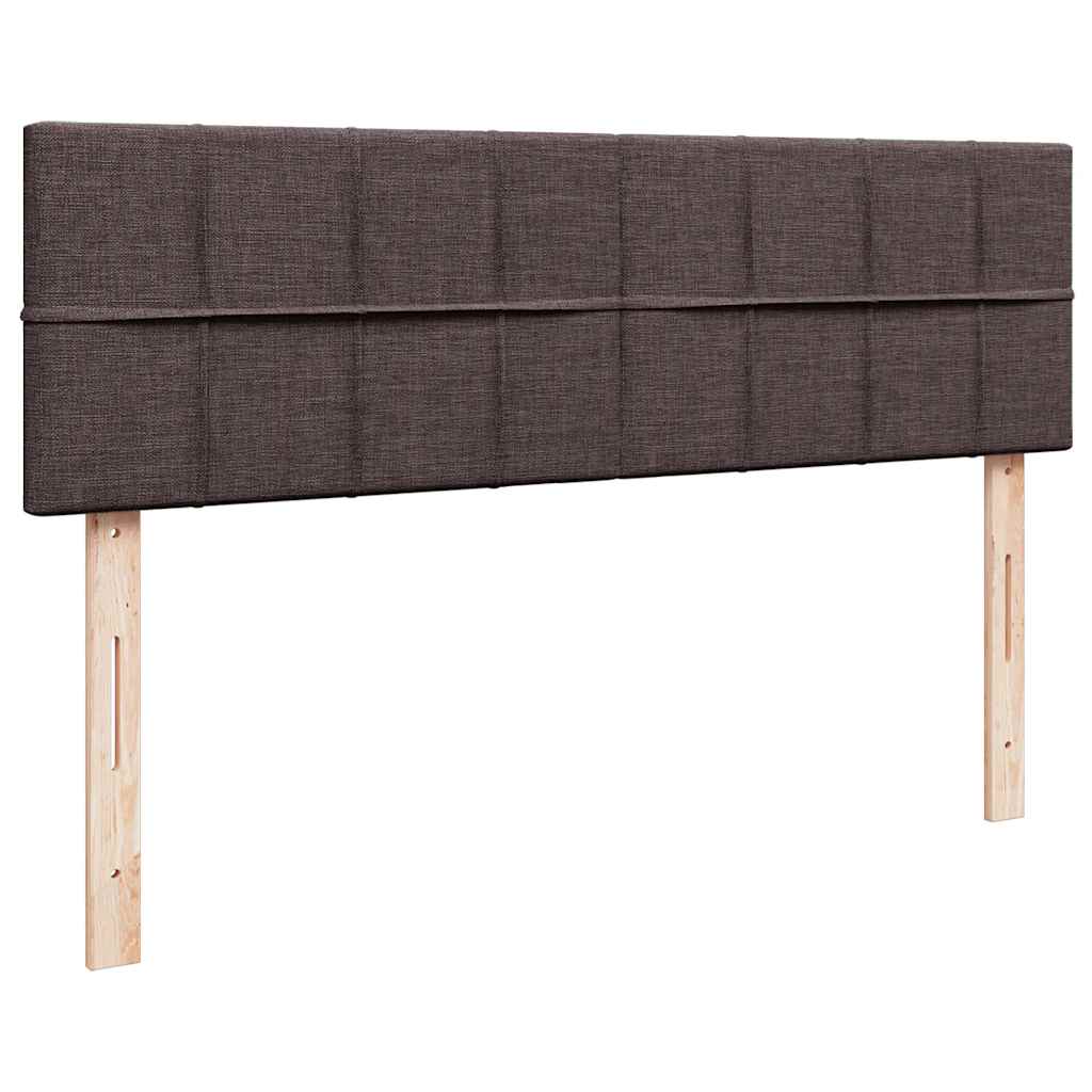 Ottoman bed met matras en LED's 160x200cm stof donkerbruin