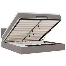 Ottoman Bed Met Matras En Led's 160X200Cm Stof 160 x 200 cm Taupe