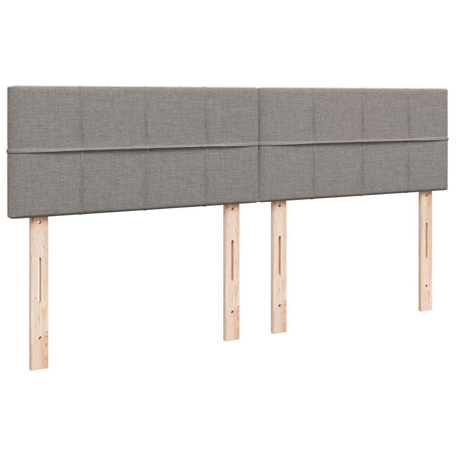 Bed poef met matras en LED's 180x200 cm stof taupe