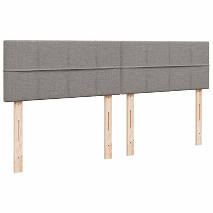 Ottoman bed met matrassen en LED's 200x200cm stof taupe