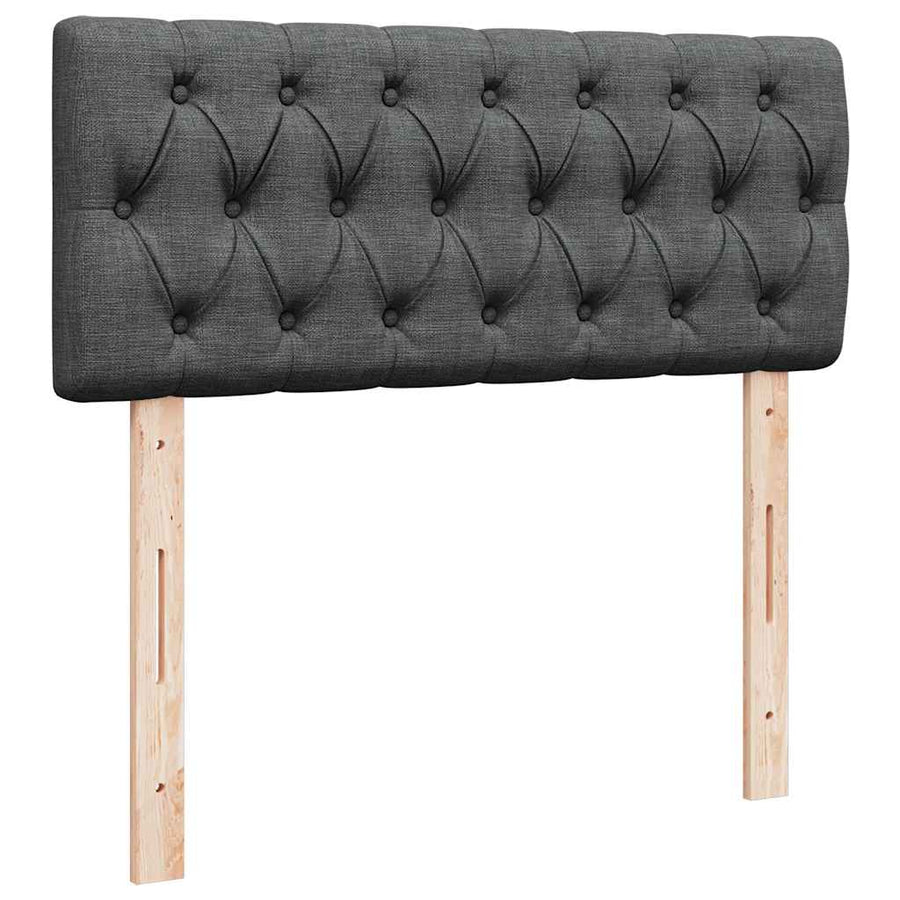 Ottoman bed met matras en LED's 120x200 cm stof donkergrijs