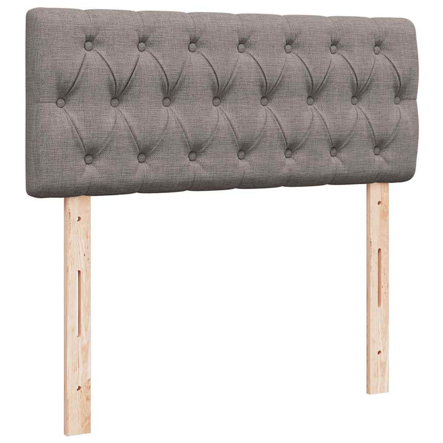 Ottoman bed met matras en LED's 120x200cm stof taupe
