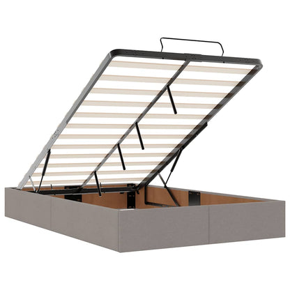 Ottoman bed met matras en LED's 120x200cm stof taupe