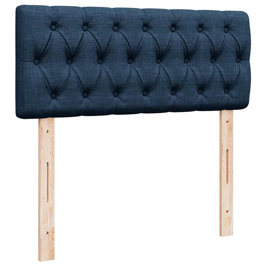 Ottoman bed met matras en LED's 120x200 cm stof blauw