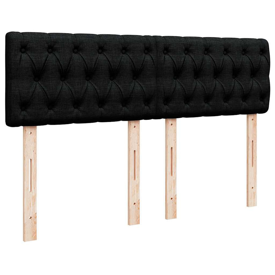 Ottoman bed met matras en LED's 140x200 cm stof zwart