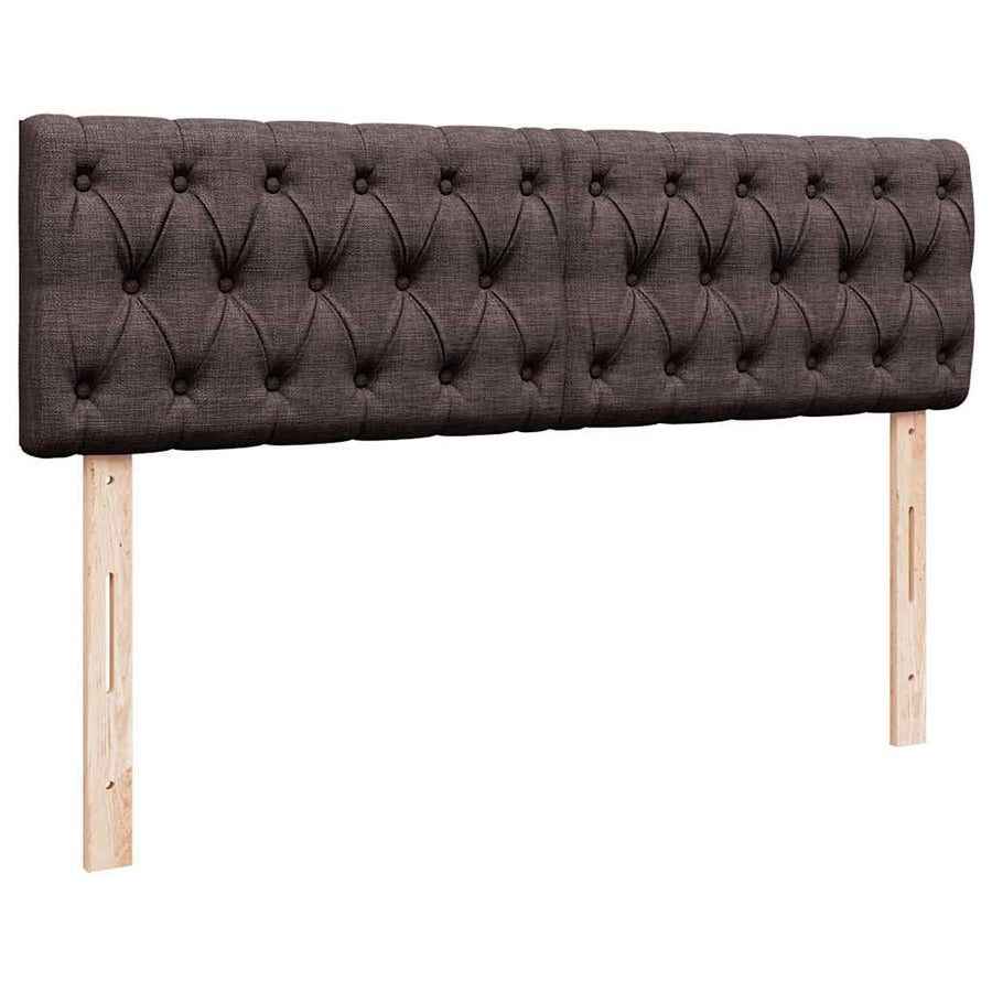 Ottoman bed met matras en LED's 140x200cm stof donkerbruin