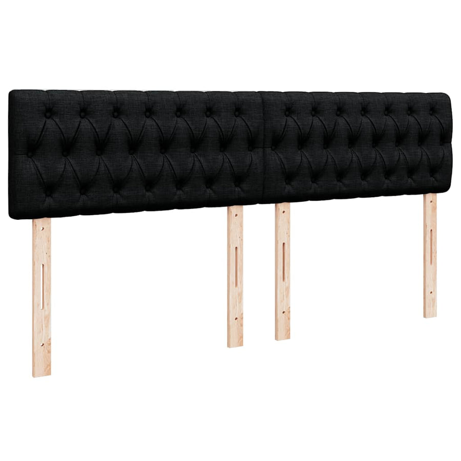 Ottoman bed met matras en LED's 160x200cm stof zwart