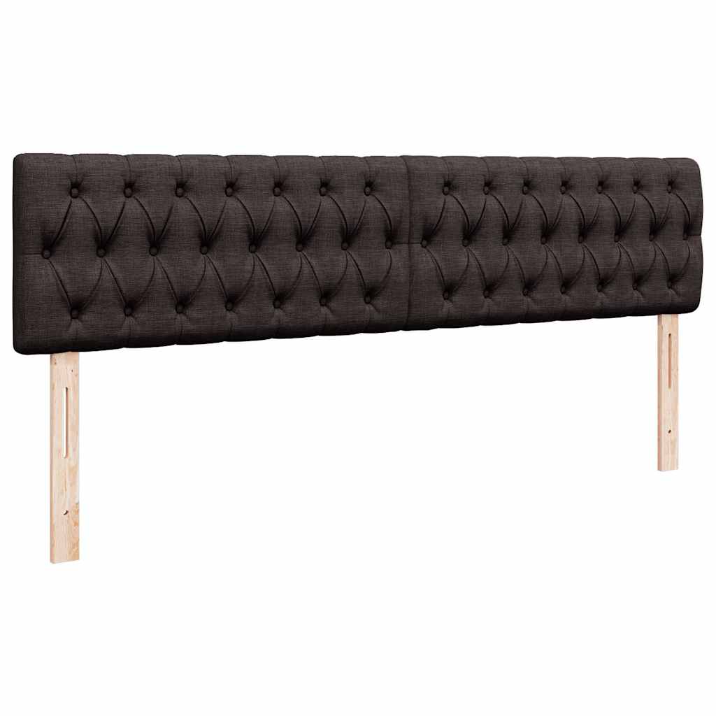 Ottoman bed met matras en LED's 160x200cm stof donkerbruin