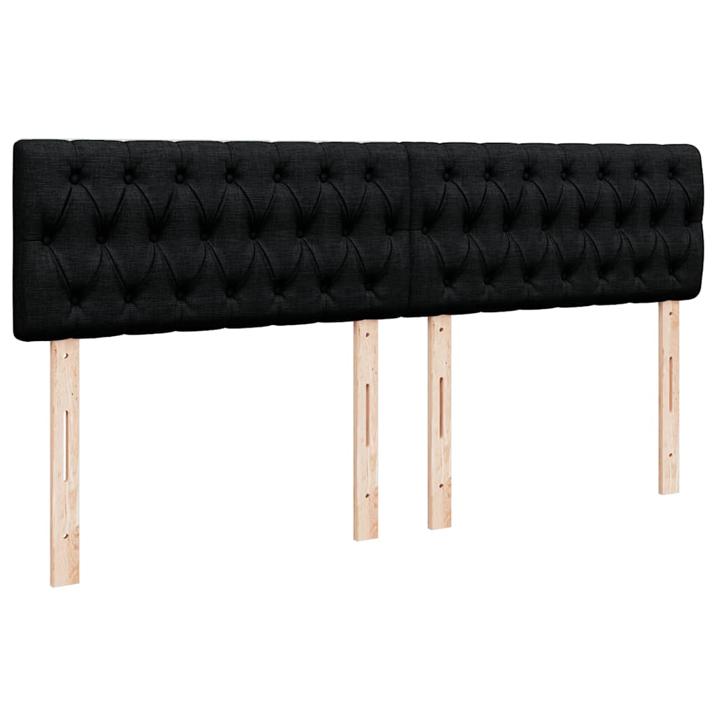 Ottoman bed met matras en LED's 180x200cm stof zwart
