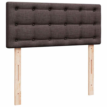 Ottoman bed met matras en LED's 120x190 cm stof donkerbruin