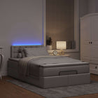 Bed poef 120x190 cm stof taupe