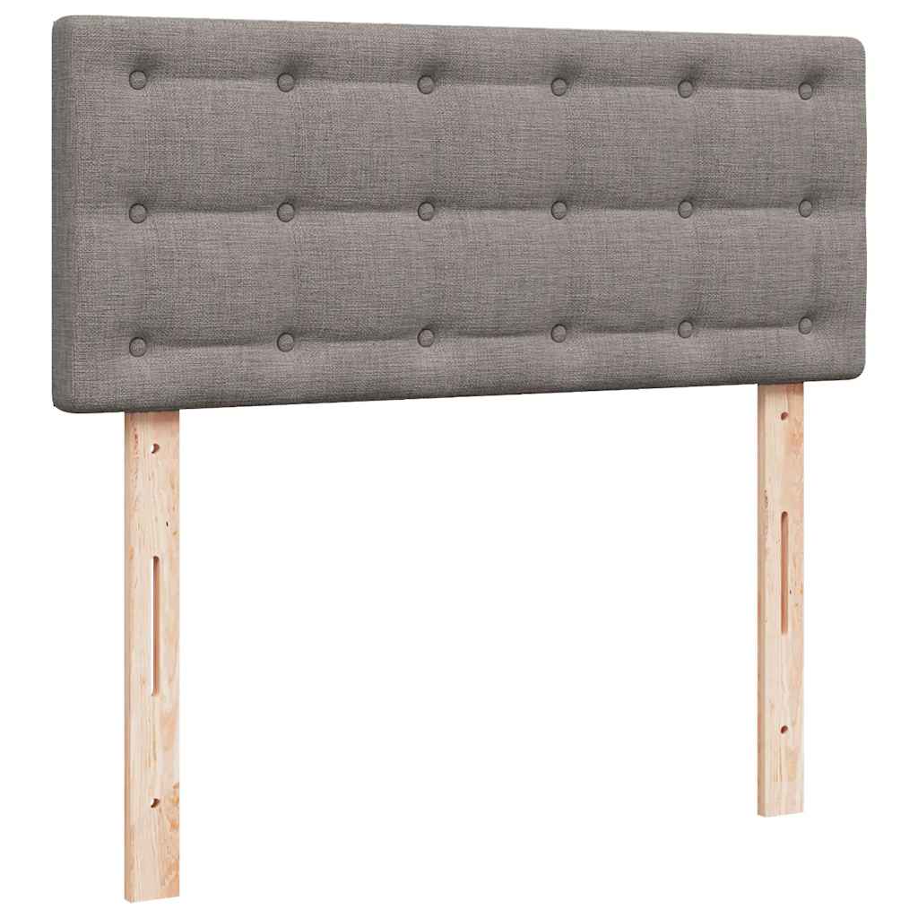 Ottoman bed met matras en LED's 120x200cm stof taupe